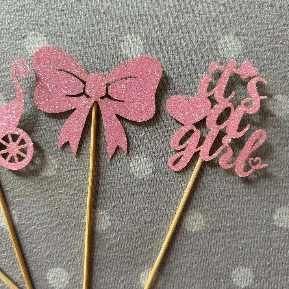 It’s a Girl cupcake toppers NEW